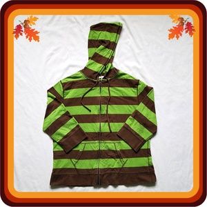 🔥3/$15🔥 Kim Rogers Green & Brown Hoodie